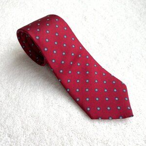 Vintage Charing Cross 100% Silk Neck Tie Made in USA Burgundy Classic Preppy NWT
